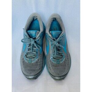 BROOKS Running Shoe Size 7.5 Women’s Gray Aqua Blue Ghost 10 1202461B038